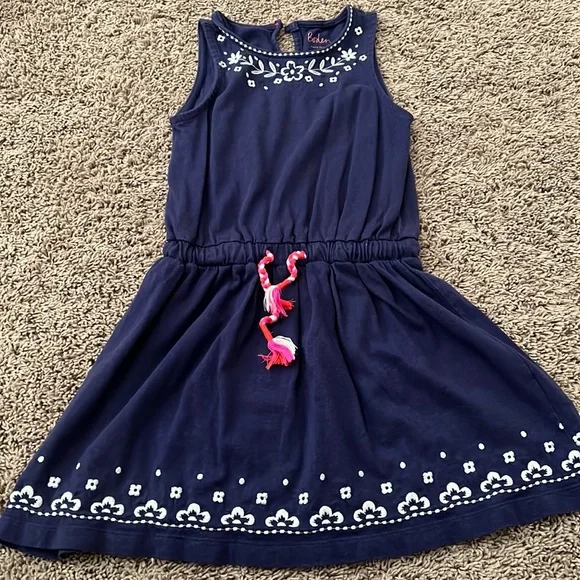 Mini Boden | Dresses | Mini Boden Soft Jersey Drawstring Waist Embroidered  Dress 67 | Poshmark